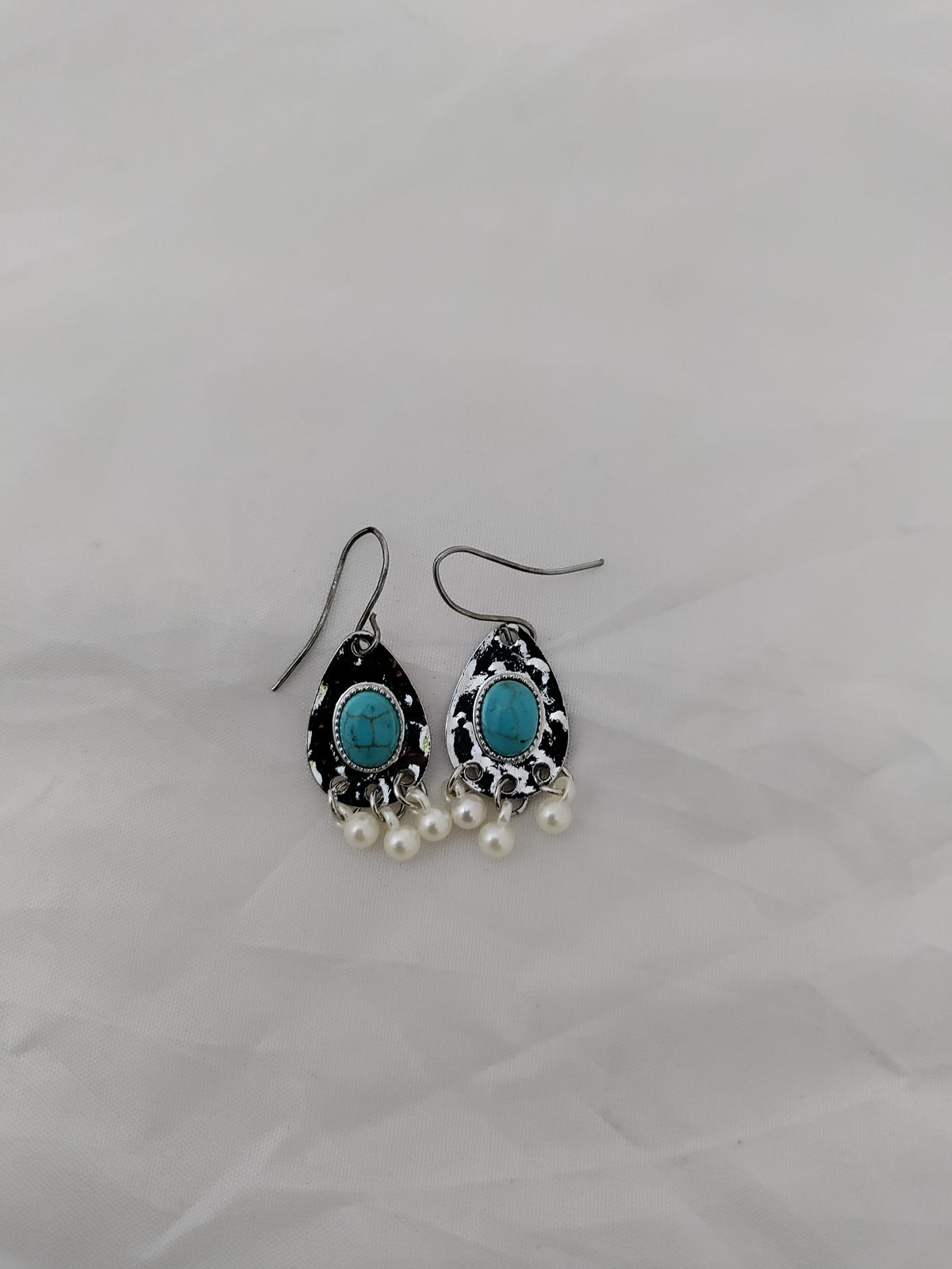Turquoise and silver earrings