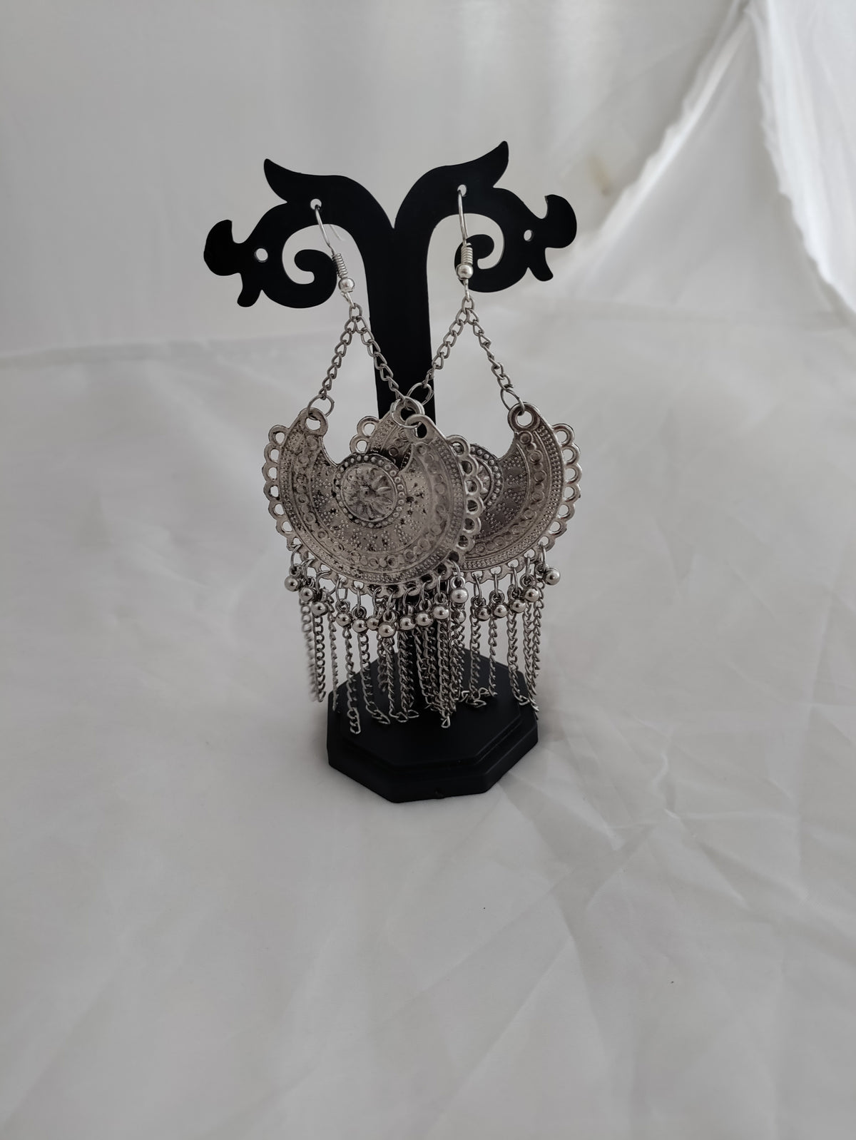 Lightweight oxidised earrings - large (SKU 00051)