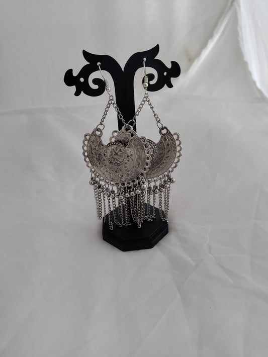 Lightweight oxidised earrings - large (SKU 00051)