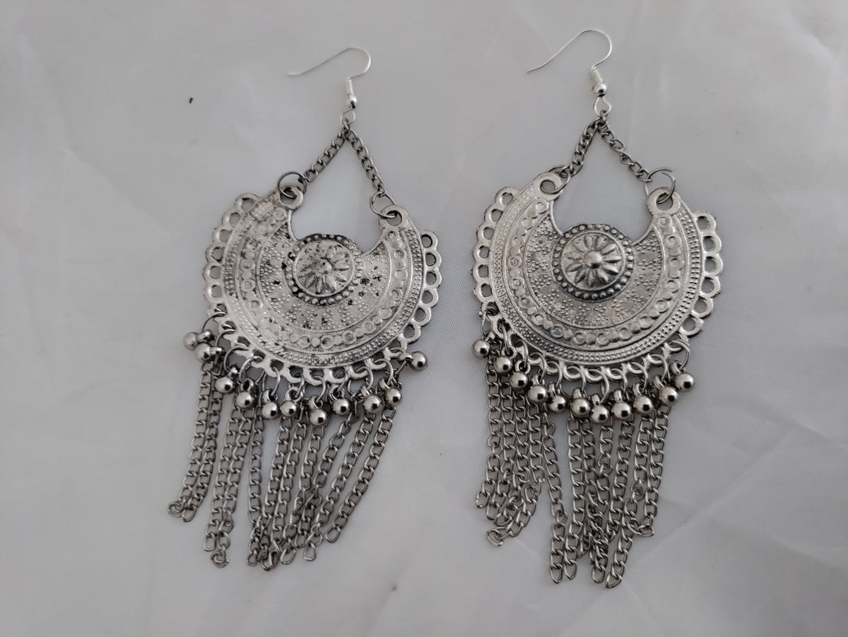 Lightweight oxidised earrings - large (SKU 00051)