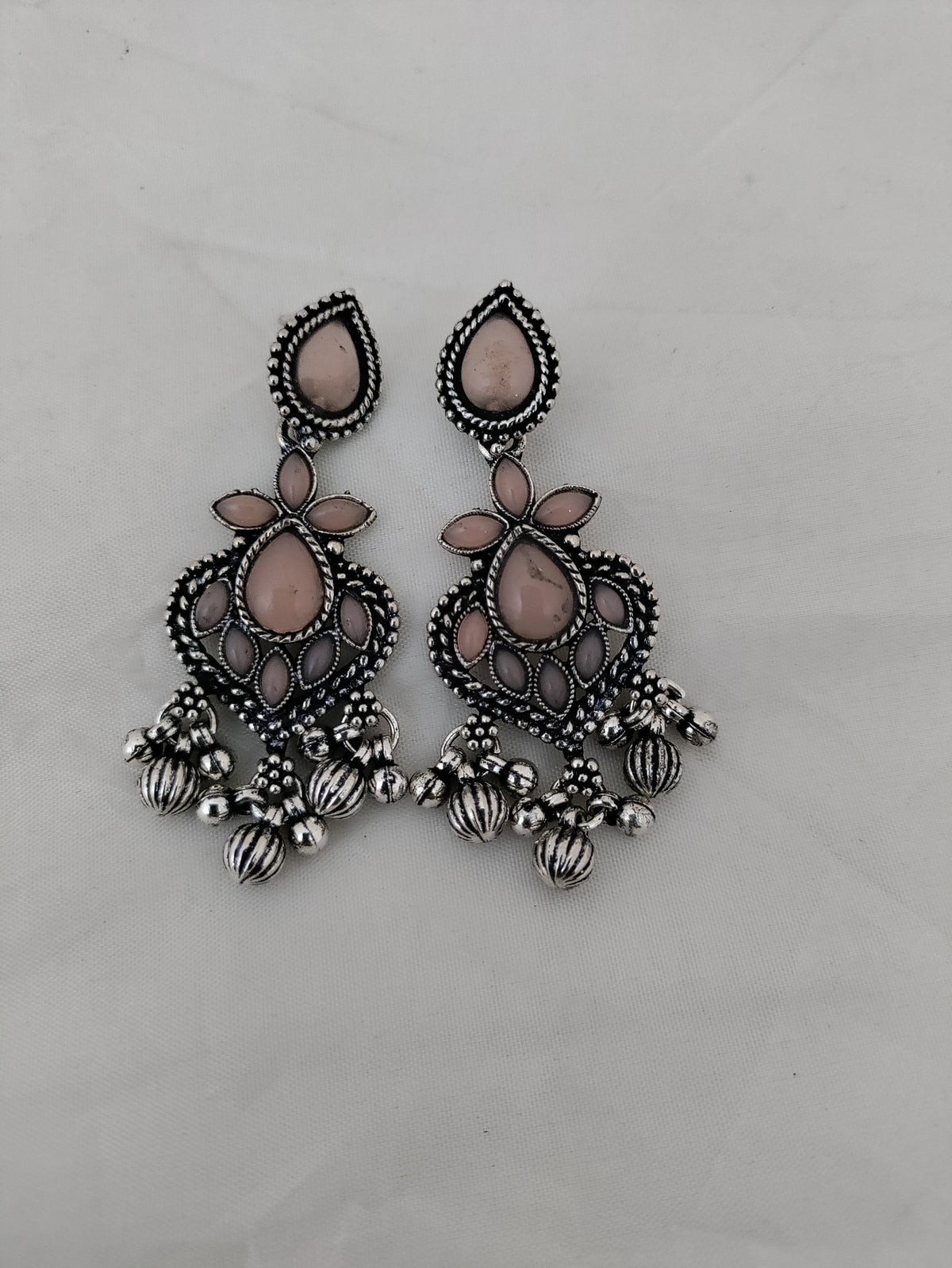 Baby blue and pink earrings