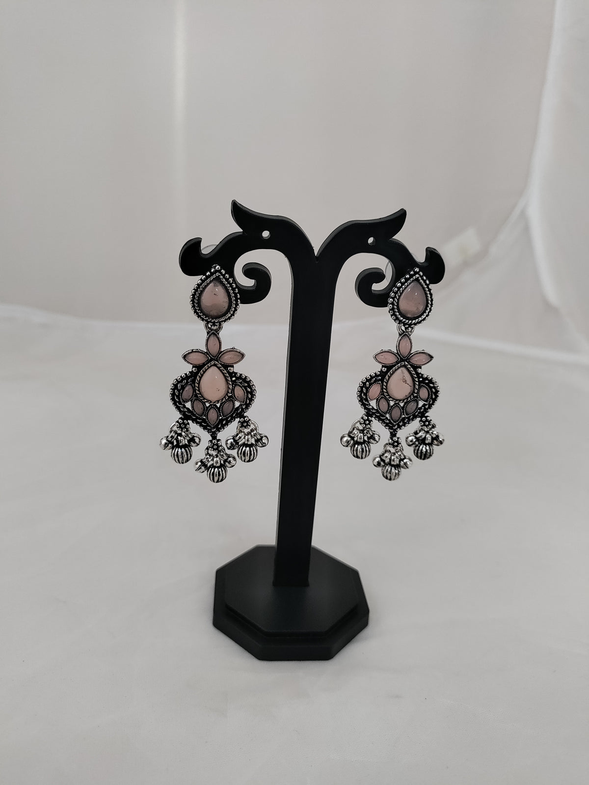 Baby blue and pink earrings