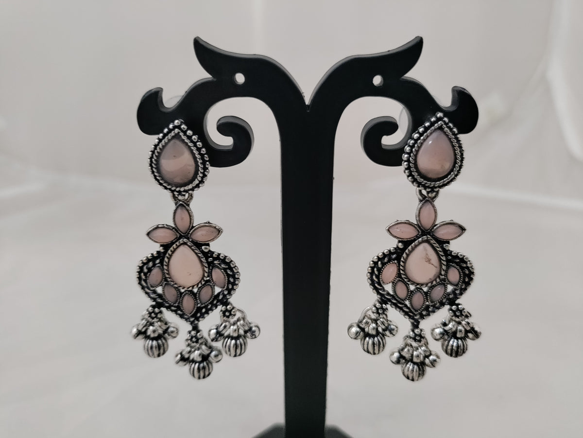 Baby blue and pink earrings