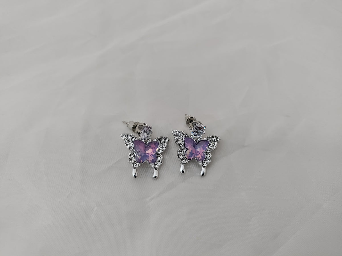 Sparkly butterfly earrings