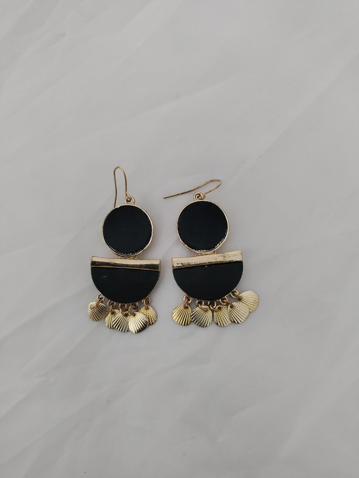 Black and gold western earrings