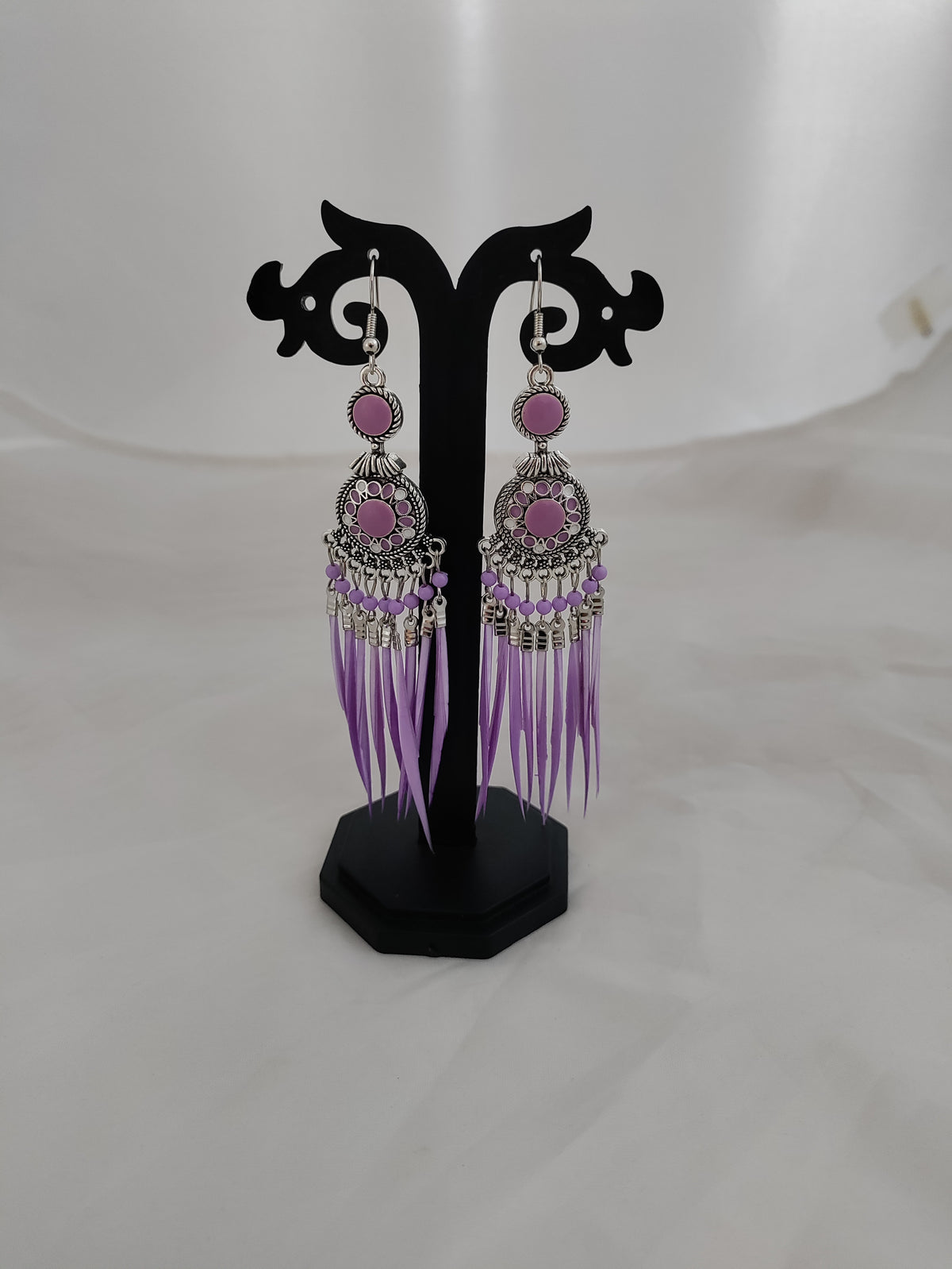 Beautiful light weight silver earrings in eye-catching colors