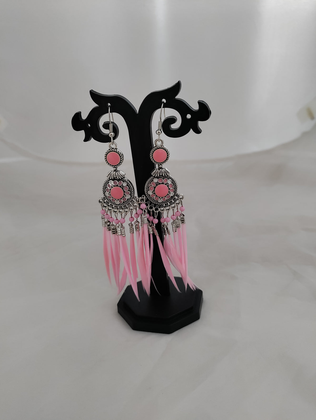 Beautiful light weight silver earrings in eye-catching colors