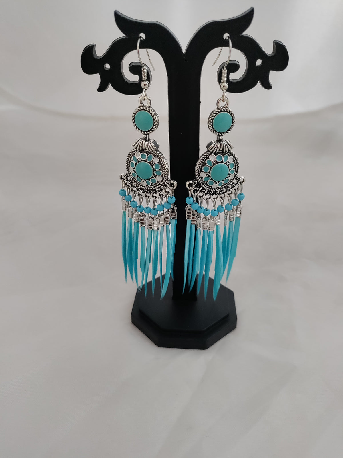 Beautiful light weight silver earrings in eye-catching colors