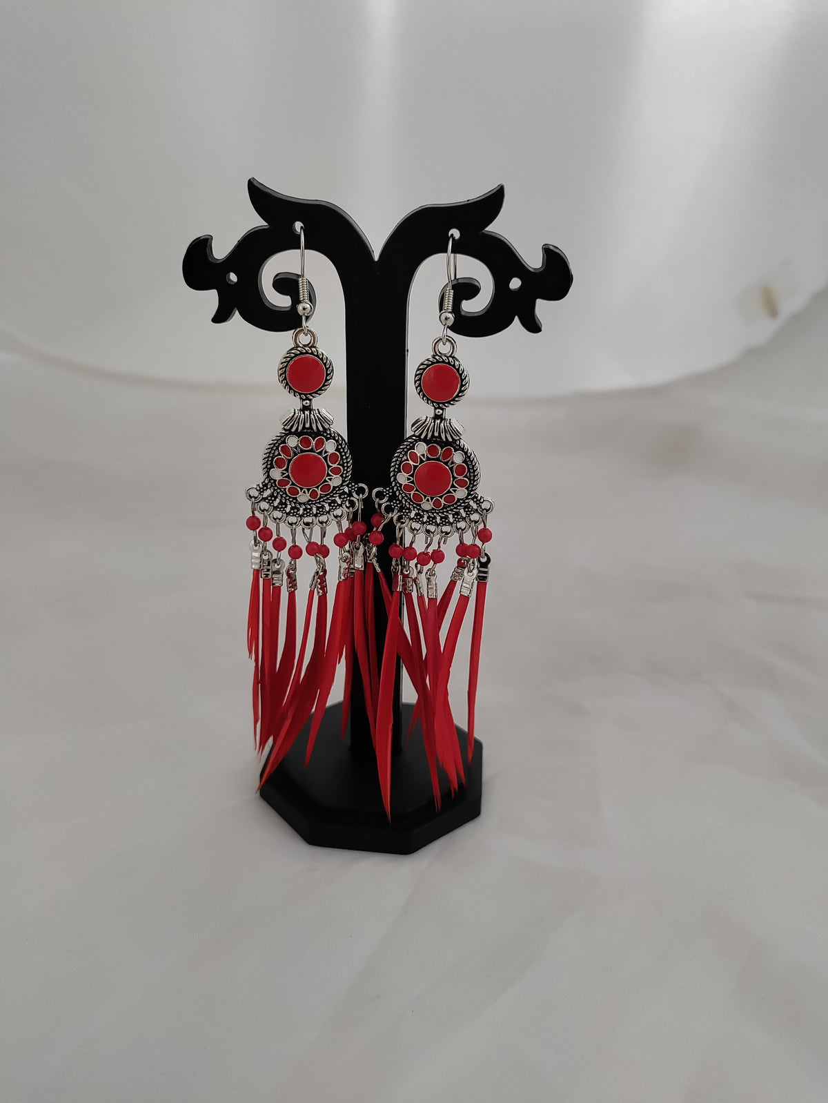 Beautiful light weight silver earrings in eye-catching colors