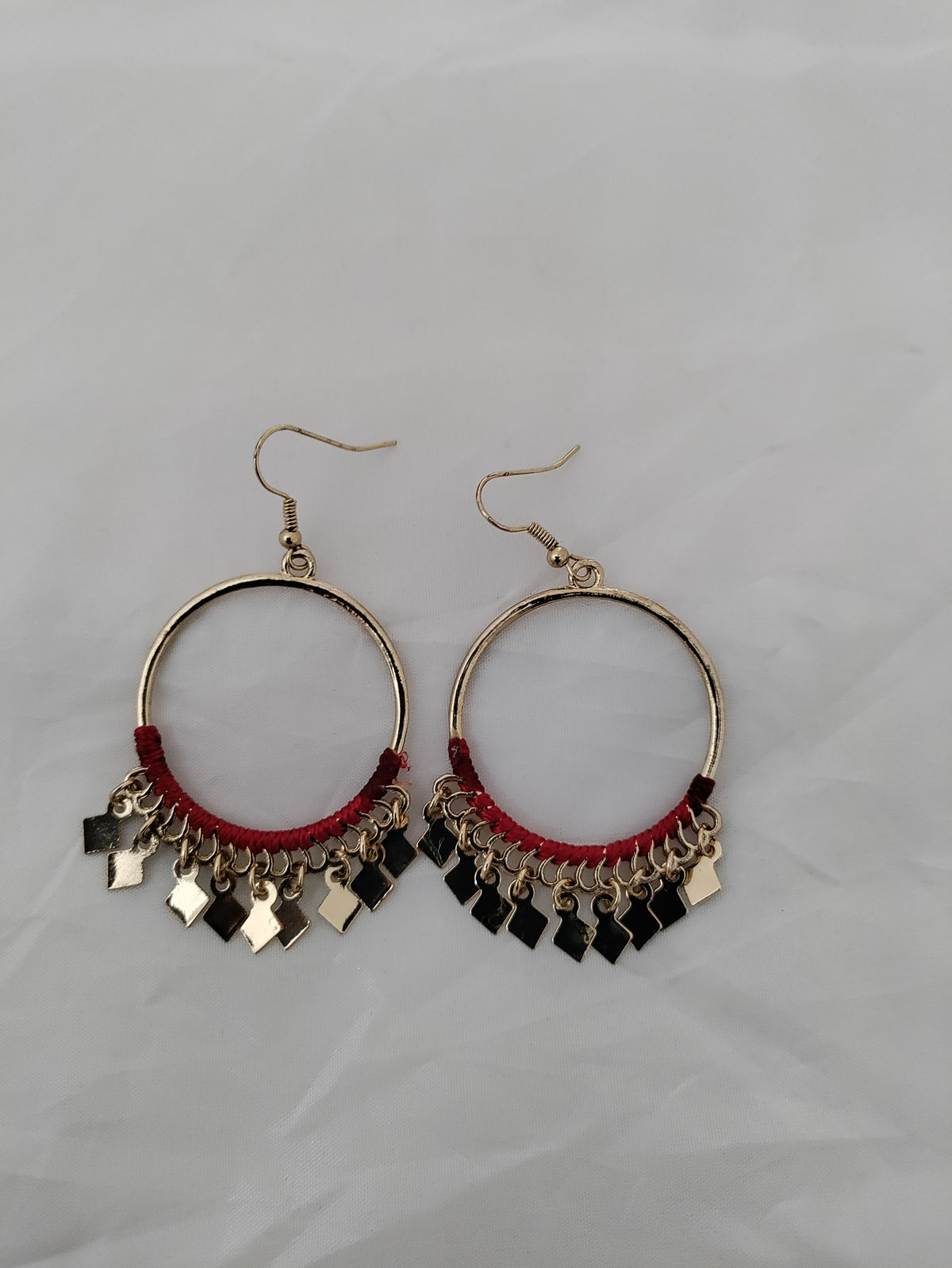 Beautiful boho style hoop earrings