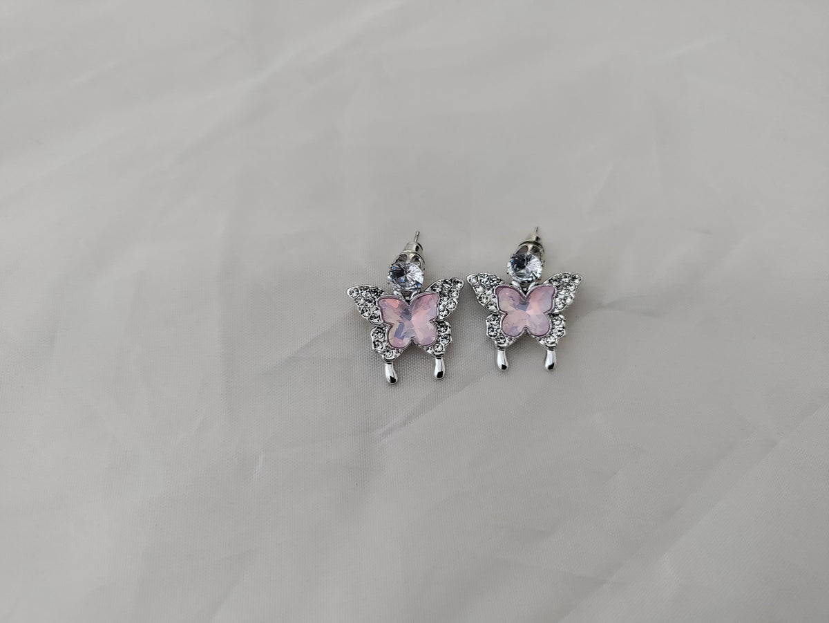 Sparkly butterfly earrings