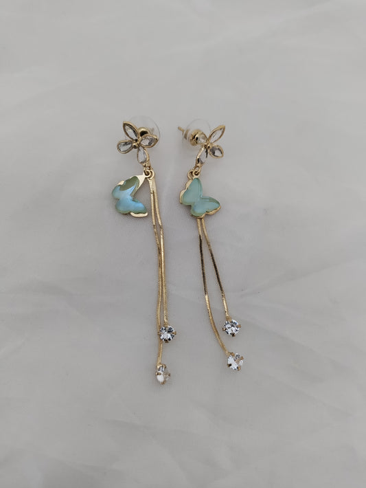 Long butterfly earrings